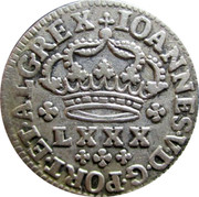Portugal 80 Reis (LXXX) ND KM# 177 Kingdom Milled coinage IOANNES V D G PORT ET ALG REX LXXX coin obverse Portugal 80 Reis (LXXX) ND KM# 177 Kingdom Milled coinage IOANNES V D G PORT ET ALG REX LXXX coin obverse