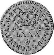 Portugal 80 Reis (LXXX) ND KM# 238.1 Kingdom Milled coinage JOSEPHUS I D PORT ET ALG REX LXXX coin obverse Portugal 80 Reis (LXXX) ND KM# 238.1 Kingdom Milled coinage JOSEPHUS I D PORT ET ALG REX LXXX coin obverse
