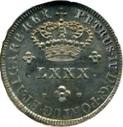 Portugal 80 Reis (LXXX) Tostao - Pedro IV ND KM# 375 LXXX PETRUS IV D G PORTU ET ALGAR REX coin obverse Portugal 80 Reis (LXXX) Tostao - Pedro IV ND KM# 375 LXXX PETRUS IV D G PORTU ET ALGAR REX coin obverse