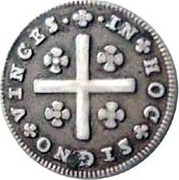Portugal 80 Reis (LXXX) ND KM# 315 Kingdom Milled coinage IN HOC SIGNO VINCES coin reverse Portugal 80 Reis (LXXX) ND KM# 315 Kingdom Milled coinage IN HOC SIGNO VINCES coin reverse