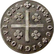 Portugal 80 Reis (LXXX) ND KM# 265 Kingdom Milled coinage IN HOC SIGNO VINCES coin reverse Portugal 80 Reis (LXXX) ND KM# 265 Kingdom Milled coinage IN HOC SIGNO VINCES coin reverse