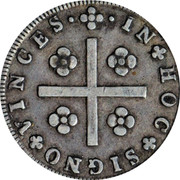 Portugal 80 Reis (LXXX) ND KM# 383 Kingdom Milled coinage IN HOC SIGNO VINCES coin reverse Portugal 80 Reis (LXXX) ND KM# 383 Kingdom Milled coinage IN HOC SIGNO VINCES coin reverse