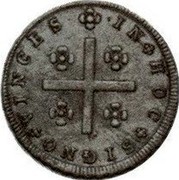 Portugal 80 Reis (LXXX) ND KM# 384 Kingdom Milled coinage IN HOC SIGNO VINCES coin reverse Portugal 80 Reis (LXXX) ND KM# 384 Kingdom Milled coinage IN HOC SIGNO VINCES coin reverse