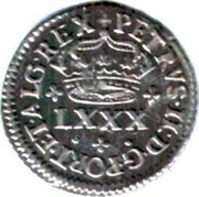 Portugal 80 Reis (LXXX. Tostao) Pedro II ND KM# 142 PETRVS.II.D.G.PORT.ET.ALG.REX LXXX coin obverse Portugal 80 Reis (LXXX. Tostao) Pedro II ND KM# 142 PETRVS.II.D.G.PORT.ET.ALG.REX LXXX coin obverse