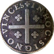 Portugal 80 Reis Pedro Prince Regent ND KM# 111 IN HOC SIGNO VINCES coin reverse Portugal 80 Reis Pedro Prince Regent ND KM# 111 IN HOC SIGNO VINCES coin reverse