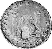 Portugal 870 Reis ND INCM KM# 440.8 Kingdom Countermarked coinage (870 Reis) VNUM M O ZI M VTRAQUE coin obverse Portugal 870 Reis ND INCM KM# 440.8 Kingdom Countermarked coinage (870 Reis) VNUM M O ZI M VTRAQUE coin obverse