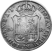 Portugal 870 Reis ND INCM KM# 440.36 Kingdom Countermarked coinage (870 Reis) HISPAN ET IND REX M A I 20 R coin reverse Portugal 870 Reis ND INCM KM# 440.36 Kingdom Countermarked coinage (870 Reis) HISPAN ET IND REX M A I 20 R coin reverse