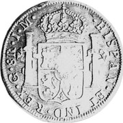 Portugal 870 Reis ND INCM KM# 440.18 Kingdom Countermarked coinage (870 Reis) HISPAN ET IND REX G 8R J M coin reverse Portugal 870 Reis ND INCM KM# 440.18 Kingdom Countermarked coinage (870 Reis) HISPAN ET IND REX G 8R J M coin reverse