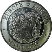 UK ECU Flying Scotsman 4472 1992 EUROPE EUROPA SCOTLAND coin obverse UK ECU Flying Scotsman 4472 1992 EUROPE EUROPA SCOTLAND coin obverse