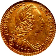 Portugal Escudo 1775 KM# 245.1 Kingdom Milled coinage JOSEPHUS I D G PORT ET AIG REX coin obverse Portugal Escudo 1775 KM# 245.1 Kingdom Milled coinage JOSEPHUS I D G PORT ET AIG REX coin obverse