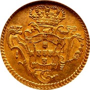 Portugal Escudo 1775 KM# 245.1 Kingdom Milled coinage coin reverse Portugal Escudo 1775 KM# 245.1 Kingdom Milled coinage coin reverse