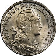 Portugal Escudo 1961 KM# 578 Republic REPUBLICA PORTUGUESA - 1962 SIMOES REGO GR coin obverse Portugal Escudo 1961 KM# 578 Republic REPUBLICA PORTUGUESA - 1962 SIMOES REGO GR coin obverse