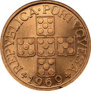 Portugal Escudo 1969 KM# 597 Republic REPUBLICA PORTUGUESA 1976 coin obverse Portugal Escudo 1969 KM# 597 Republic REPUBLICA PORTUGUESA 1976 coin obverse