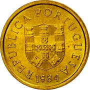 Portugal Escudo 1984 KM# 614 Republic REPUBLICA PORTUGUESA 1984 coin obverse Portugal Escudo 1984 KM# 614 Republic REPUBLICA PORTUGUESA 1984 coin obverse