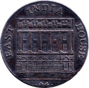 UK Halfpenny (East India House) EAST INDIA HOUSE coin obverse UK Halfpenny (East India House) EAST INDIA HOUSE coin obverse