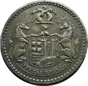 UK One Penny Token Somerset - Bristol / City 1811  CIVITAS BRISTOL coin reverse UK One Penny Token Somerset - Bristol / City 1811  CIVITAS BRISTOL coin reverse