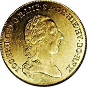 Belgium Souverain (Joseph II) KM# 33 IOSEPH II D G R IMP S A GER HIER HUNG BOH REX coin obverse Belgium Souverain (Joseph II) KM# 33 IOSEPH II D G R IMP S A GER HIER HUNG BOH REX coin obverse