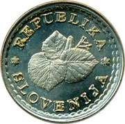 Slovenia 0,005 Lipe Three Lime Leafs 1991 X# Tn6 REPUBLIKA SLOVENIJA coin obverse Slovenia 0,005 Lipe Three Lime Leafs 1991 X# Tn6 REPUBLIKA SLOVENIJA coin obverse