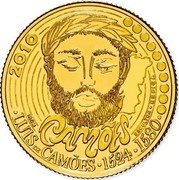 Portugal 0.25 Euro Luis de Camoes 2010 KM# 794 2010 INCM CAMÕES ESCULTOR ESPIGA LUIS DE CAMÕES 1524 1580 coin reverse Portugal 0.25 Euro Luis de Camoes 2010 KM# 794 2010 INCM CAMÕES ESCULTOR ESPIGA LUIS DE CAMÕES 1524 1580 coin reverse