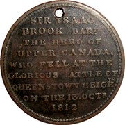 Canada 1/2 Penny (Sir Isaac Brock) SIR ISAAC BROOK, BART. THE HERO OF UPPER CANADA WHO FELL IN THE GLORIOUS BATTLE OF QUEENSTOWN HEIGHT ON THE 13 OCTR 1812 coin reverse Canada 1/2 Penny (Sir Isaac Brock) SIR ISAAC BROOK, BART. THE HERO OF UPPER CANADA WHO FELL IN THE GLORIOUS BATTLE OF QUEENSTOWN HEIGHT ON THE 13 OCTR 1812 coin reverse