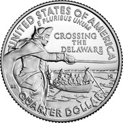 USA 1/4 Dollars Crossing the Delaware 2021 S Proof UNITED STATES OF AMERICA E PLURIBUS UNUM CROSSING THE DELAWARE QUARTER DOLLAR coin reverse USA 1/4 Dollars Crossing the Delaware 2021 S Proof UNITED STATES OF AMERICA E PLURIBUS UNUM CROSSING THE DELAWARE QUARTER DOLLAR coin reverse