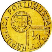 Portugal 1/4 Euro Antero de Quental 2013 INCM In Sets Only REPÚBLICA PORTUGUESA 1/4 EURO JOSÉ AURÉLIO AU 999% 1/20 OZ AU 999‰ 1/20 oz coin obverse Portugal 1/4 Euro Antero de Quental 2013 INCM In Sets Only REPÚBLICA PORTUGUESA 1/4 EURO JOSÉ AURÉLIO AU 999% 1/20 OZ AU 999‰ 1/20 oz coin obverse