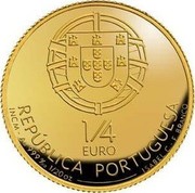 Portugal 1/4 Euro King Denis 2008 KM# 827 REPÚBLICA PORTUGUESA 1/4 EURO INCM - AU 999‰ 1/20 OZ ISABEL C. - F. BRANCO coin obverse Portugal 1/4 Euro King Denis 2008 KM# 827 REPÚBLICA PORTUGUESA 1/4 EURO INCM - AU 999‰ 1/20 OZ ISABEL C. - F. BRANCO coin obverse