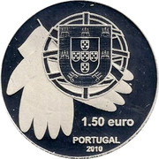 Portugal 1,50 Euro Against Famine 2010 Proof KM# 795a 1.50 EURO PORTUGAL 2010 coin obverse Portugal 1,50 Euro Against Famine 2010 Proof KM# 795a 1.50 EURO PORTUGAL 2010 coin obverse