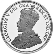 Canada 1 Dollar 100th Anniversary of Bluenose 2021 Proof GEORGIVS V DEI GRA REX ET IND IMP coin obverse Canada 1 Dollar 100th Anniversary of Bluenose 2021 Proof GEORGIVS V DEI GRA REX ET IND IMP coin obverse