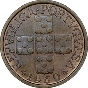 Portugal 1 Escudo Pattern 1969  Essai REPVBLICA PORTVGVESA 1969 coin obverse Portugal 1 Escudo Pattern 1969  Essai REPVBLICA PORTVGVESA 1969 coin obverse