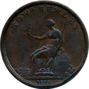 UK 1 Penny 1814 British Commonwealth Coins EDWD BEWLEY 1816 coin obverse UK 1 Penny 1814 British Commonwealth Coins EDWD BEWLEY 1816 coin obverse