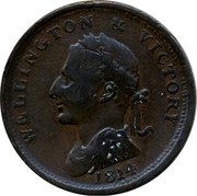 UK 1 Penny 1814 British Commonwealth Coins WELLINGTON VICTORY 1814 coin reverse UK 1 Penny 1814 British Commonwealth Coins WELLINGTON VICTORY 1814 coin reverse