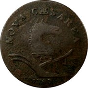 USA 1 Penny New Jersey Colonial Copper 1787 NOVA CAESAREA 1787 coin obverse USA 1 Penny New Jersey Colonial Copper 1787 NOVA CAESAREA 1787 coin obverse
