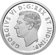 Canada 10 Cents 100th Anniversary of Bluenose 2021 Proof GEORGIVS VI D G REX ET IND IMP H coin obverse Canada 10 Cents 100th Anniversary of Bluenose 2021 Proof GEORGIVS VI D G REX ET IND IMP H coin obverse