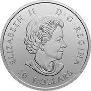 Canada 10 Dollars O Canada! - The Beaver 2020 ELIZABETH II D G REGINA 10 DOLLARS coin obverse Canada 10 Dollars O Canada! - The Beaver 2020 ELIZABETH II D G REGINA 10 DOLLARS coin obverse