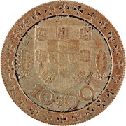 Portugal 10 Escudos 1961  Essai KM# Pn240 Republic 10$00 PROVA coin reverse Portugal 10 Escudos 1961  Essai KM# Pn240 Republic 10$00 PROVA coin reverse