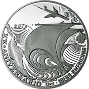 Portugal 10 Euro 20th Anniversary of the Ibero American series 2012 Proof KM# 818a XX ANIVERSARIO SERIE IBERO-AMERICANA INCM 2012 SÉRIE IBERO-AMERICANA coin reverse