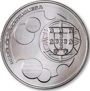Portugal 10 Euro 25th Anniversary of EU Membership of Portugal and Spain 2011 KM# 808 REPÚBLICA PORTUGUESA coin obverse Portugal 10 Euro 25th Anniversary of EU Membership of Portugal and Spain 2011 KM# 808 REPÚBLICA PORTUGUESA coin obverse