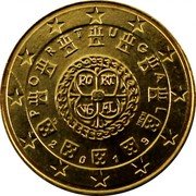 Portugal 10 Euro Cent Second Map 2019 KM# 763 P O R T U G A L PO RT VG AL VS INCM 2 0 1 2 coin obverse Portugal 10 Euro Cent Second Map 2019 KM# 763 P O R T U G A L PO RT VG AL VS INCM 2 0 1 2 coin obverse