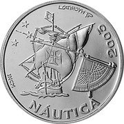 Portugal 10 Euro Nautica 2003 INCM KM# 748 INCM NÁUTICA 2003 MACHADO coin reverse