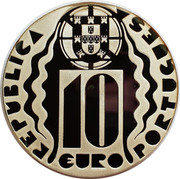 Portugal 10 Euro Summer Olympics in Athens 2004 INCM Proof KM# 759a REPÚBLICA 10 EURO PORTUGUESA coin obverse Portugal 10 Euro Summer Olympics in Athens 2004 INCM Proof KM# 759a REPÚBLICA 10 EURO PORTUGUESA coin obverse