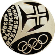 Portugal 10 Euro Summer Olympics in Athens 2004 INCM Proof KM# 759a JOCOS OLIMPICOS ÁTENAS 2004 INCM AURELIO coin reverse Portugal 10 Euro Summer Olympics in Athens 2004 INCM Proof KM# 759a JOCOS OLIMPICOS ÁTENAS 2004 INCM AURELIO coin reverse