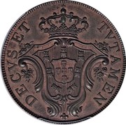 Portugal 10 Reis Joao VI Pattern 1820  KM# Pn51 DECVS ET TVTAMEN coin obverse Portugal 10 Reis Joao VI Pattern 1820  KM# Pn51 DECVS ET TVTAMEN coin obverse