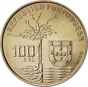 Portugal 100 Esc 100th Anniversary of the Death of Camilo Castelo Branco 1990 KM# 656 REPUBLICA PORTUGUESA 100 ESC. 1990 coin obverse Portugal 100 Esc 100th Anniversary of the Death of Camilo Castelo Branco 1990 KM# 656 REPUBLICA PORTUGUESA 100 ESC. 1990 coin obverse