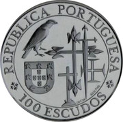 Portugal 100 Escudos 400th Anniversary of the Death of Antonio Prior do Crato 1995 KM# 680a REPUBLICA PORTUGUESA INCM ALÍPIO PINTO 100 ESCUDOS coin obverse Portugal 100 Escudos 400th Anniversary of the Death of Antonio Prior do Crato 1995 KM# 680a REPUBLICA PORTUGUESA INCM ALÍPIO PINTO 100 ESCUDOS coin obverse