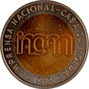 Portugal 100 Escudos National Press 1989  Essai IMPRENSA NACIONAL - CASA DA MOEDA 1989 coin obverse Portugal 100 Escudos National Press 1989  Essai IMPRENSA NACIONAL - CASA DA MOEDA 1989 coin obverse