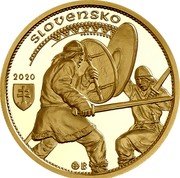 Slovakia 100 Euro Prince of Nitra Svatopluk II 2020 MK SLOVENSKO 2020 MK RL coin obverse