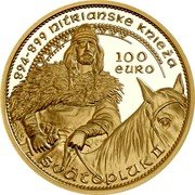 Slovakia 100 Euro Prince of Nitra Svatopluk II 2020 MK 100 EURO 894-899 NITRIANSKE KNIEŽA SVÄTOPLUK II coin reverse