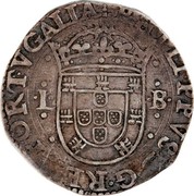 Portugal 100 Reis (Tostao) Filipe II ND 30 lettering variations known PHILIPPVS D G REX PORTVGALIA L -B coin obverse Portugal 100 Reis (Tostao) Filipe II ND 30 lettering variations known PHILIPPVS D G REX PORTVGALIA L -B coin obverse