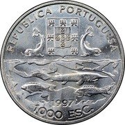 Portugal 1000 Escudos 100th Anniversary of Portuguese Oceanographic Expeditions 1997 KM# 695 REPUBLICA PORTUGUESA S.MACHADO INCM 1997 1000 ESC. coin obverse Portugal 1000 Escudos 100th Anniversary of Portuguese Oceanographic Expeditions 1997 KM# 695 REPUBLICA PORTUGUESA S.MACHADO INCM 1997 1000 ESC. coin obverse